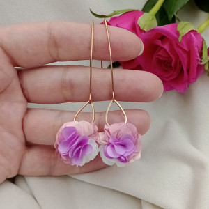 Kolczyki kwiaty na przyjęcie liliowe