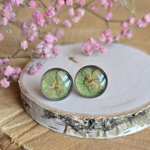 Kolczyki kwiaty zielone