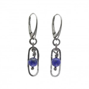 Kolczyki lapis lazuli w srebrze zawadiackie