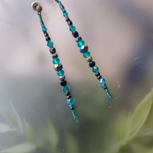 Kolczyki Minimalizm Koralikowe Nitki4