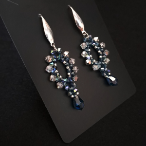 Kolczyki „Montana Vitrail” z kryształków i Koralików