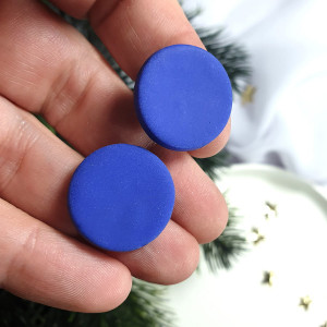 Kolczyki niebieskie z glinki polimerowej