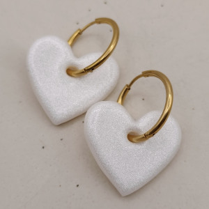 KOLCZYKI PERŁOWE SERCA