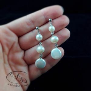 Kolczyki perły ślubne delikatne Beauty in Pearls