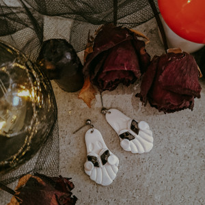 Kolczyki Poclay- Zaczytane Duchy (Cozy Halloween)