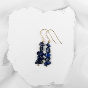 Kolczyki pozłacane z jaspisem cesarskim.