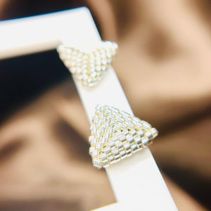 KOLCZYKI RĘCZNIE ROBIONE W KOLORZE SREBRA