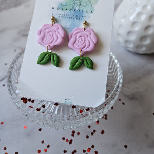 Kolczyki róże wiszące