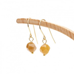 Kolczyki Solen z Kamieniem naturalnym w złocie.