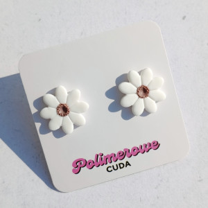 Kolczyki stokrotki sztyfty