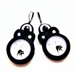 Kolczyki sutasz  Black Cat