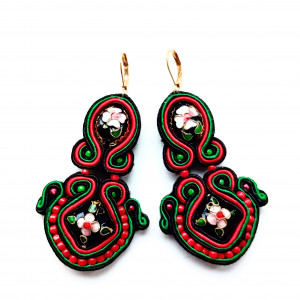 Kolczyki sutasz  Black Cloisonne