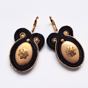 Kolczyki sutasz Gold&Black