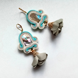 Kolczyki sutasz Pastel Paua Shell