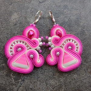 Kolczyki sutasz Pink Triangle