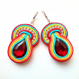 Kolczyki sutasz Red Teardrop