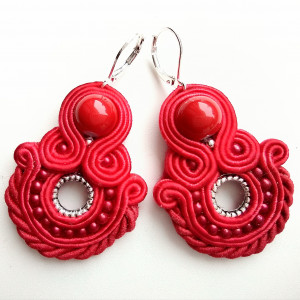 Kolczyki sutasz Red&Silver