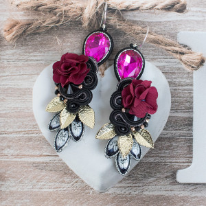 Kolczyki sutasz Złote Liście