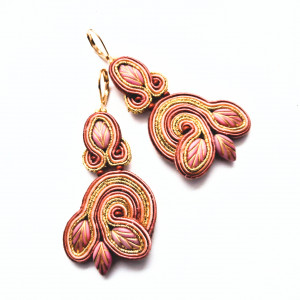 Kolczyki sutaszowe Almond Leaves