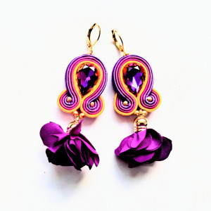 Kolczyki sutaszowe  Autumn Flowers