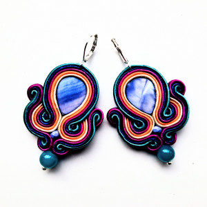 Kolczyki sutaszowe Autumn Sky