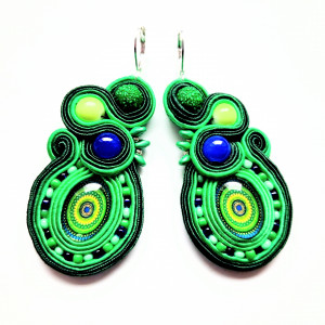 Kolczyki sutaszowe Green Firld