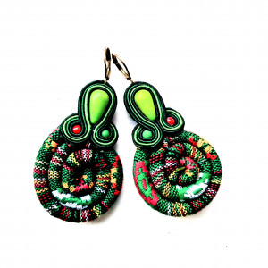 Kolczyki sutaszowe Green Masai