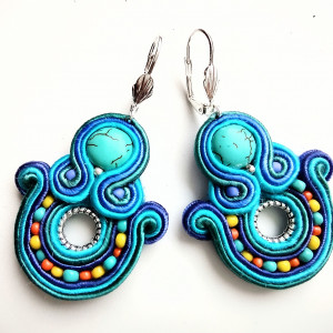 Kolczyki sutaszowe Karuzela