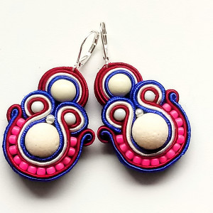 Kolczyki sutaszowe Koral