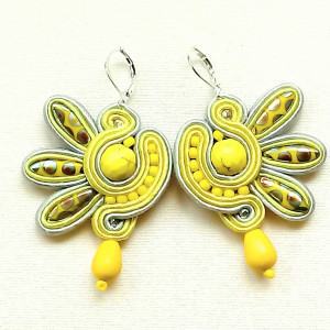 Kolczyki sutaszowe Lemon Dragonfly
