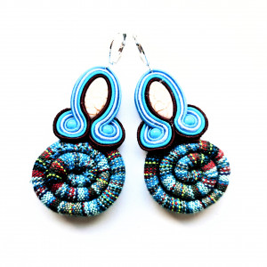 Kolczyki sutaszowe Light Blue Masai