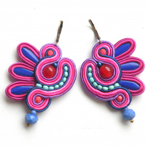 kolczyki sutaszowe Mohican