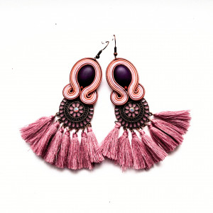 Kolczyki sutaszowe Purple