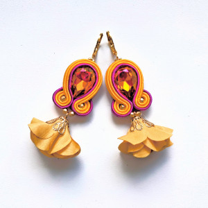 Kolczyki sutaszowe Sweet Plum