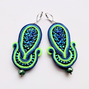 Kolczyki sutaszowe Tears of Ocean