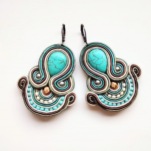 Kolczyki sutaszowe Turquoise Day