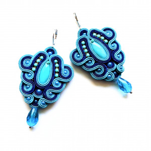 Kolczyki sutaszowe Turquoise Kascade