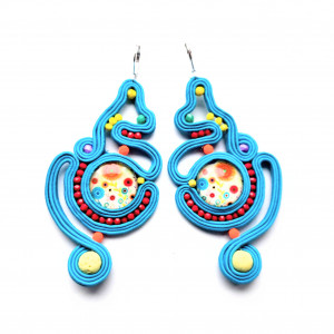 Kolczyki sutaszowe Turquoise Openwork