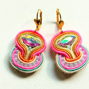 Kolczyki sutaszowe Vitrail