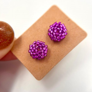 KOLCZYKI/SZTYFTY FIOLETOWE