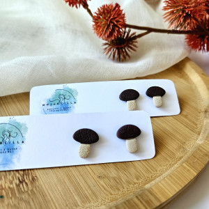 Kolczyki sztyfty grzybki