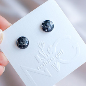 Kolczyki sztyfty z rzęsek dmuchawca 06