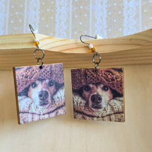 Kolczyki wiszące - Na psa urok