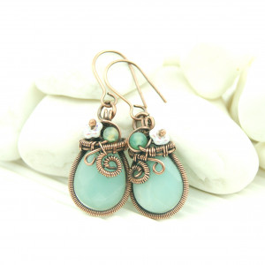 Kolczyki z amazonitem II