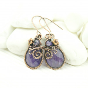 Kolczyki z ametystem II