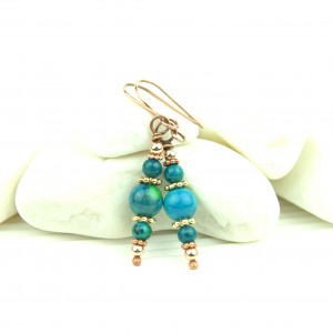 Kolczyki z chryzokolą