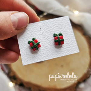 Kolczyki z gliny polimerowej - prezenty mini