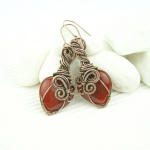 Kolczyki z karneolem II
