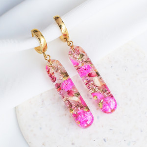 Kolczyki z kompozycją kwiatową 031