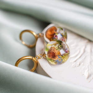 Kolczyki z leśną kompozycją 04